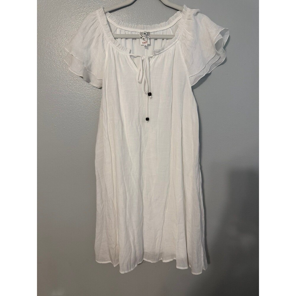 White Boho Peasant Dress